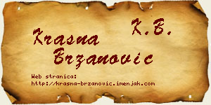 Krasna Brzanović vizit kartica